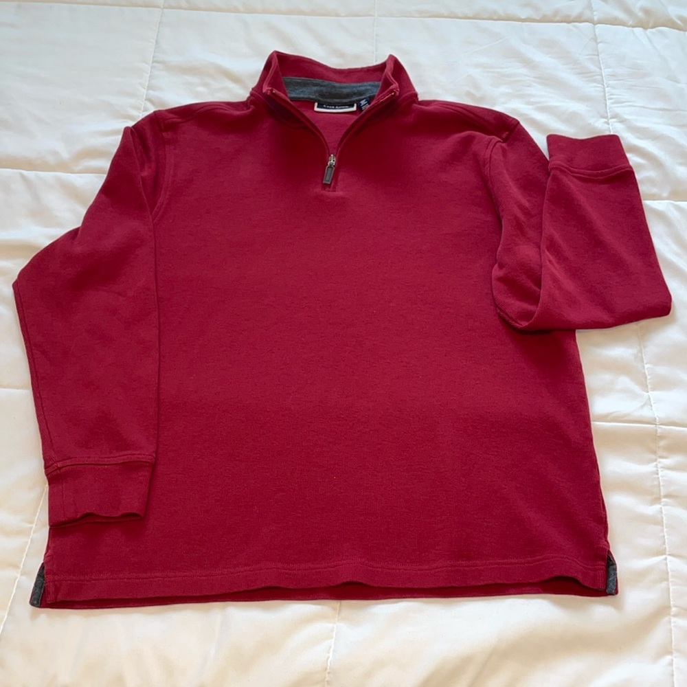 Club Room quarter zip sweater in 100% cotton. Men's XL Like new condition. Nice!
